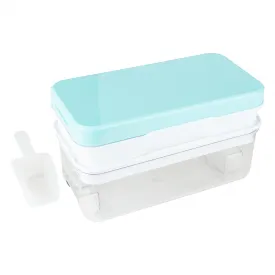 One push ice cube tray with storage box