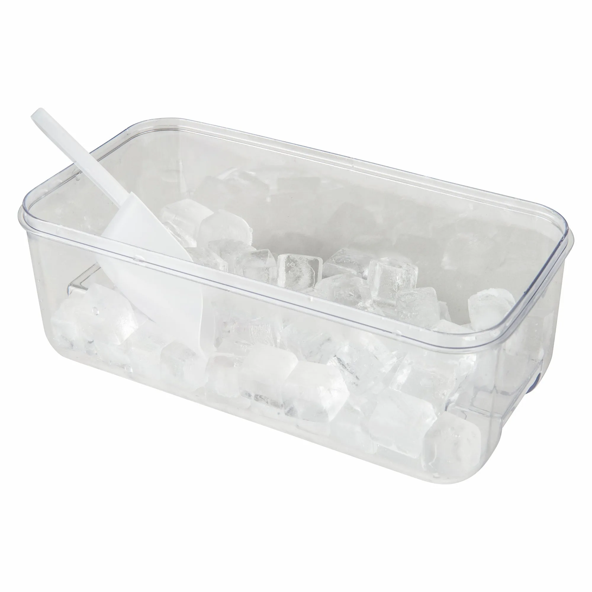 One push ice cube tray with storage box