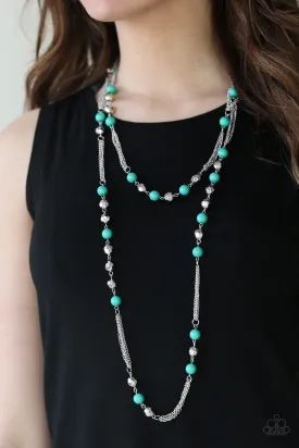 Open Door Jewelry - Beautifully Bodacious - Green Necklace - Paparazzi Accessories