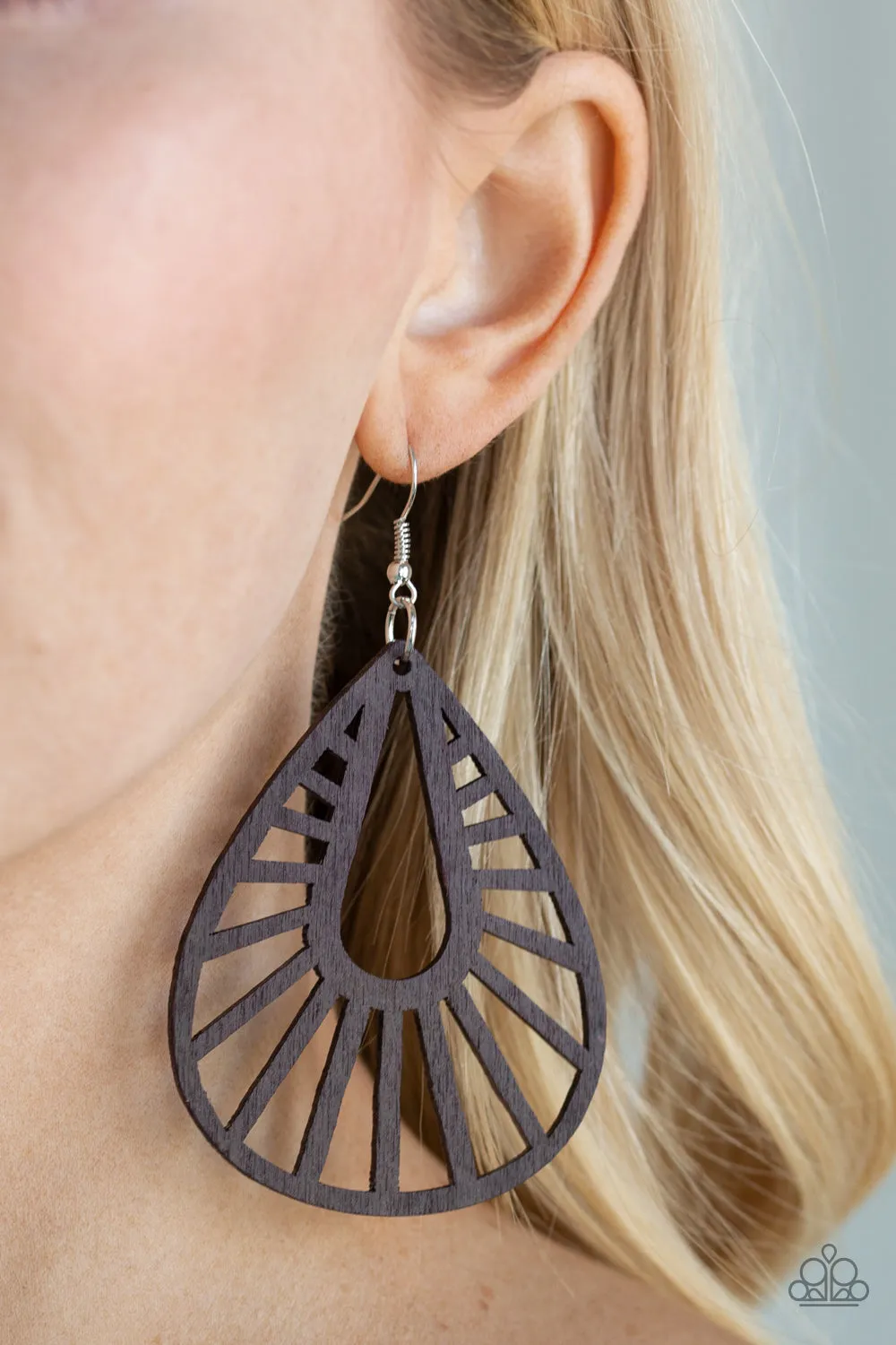 Open Door Jewelry - Coachella Chill - Brown Earrings - Paparazzi Accessories