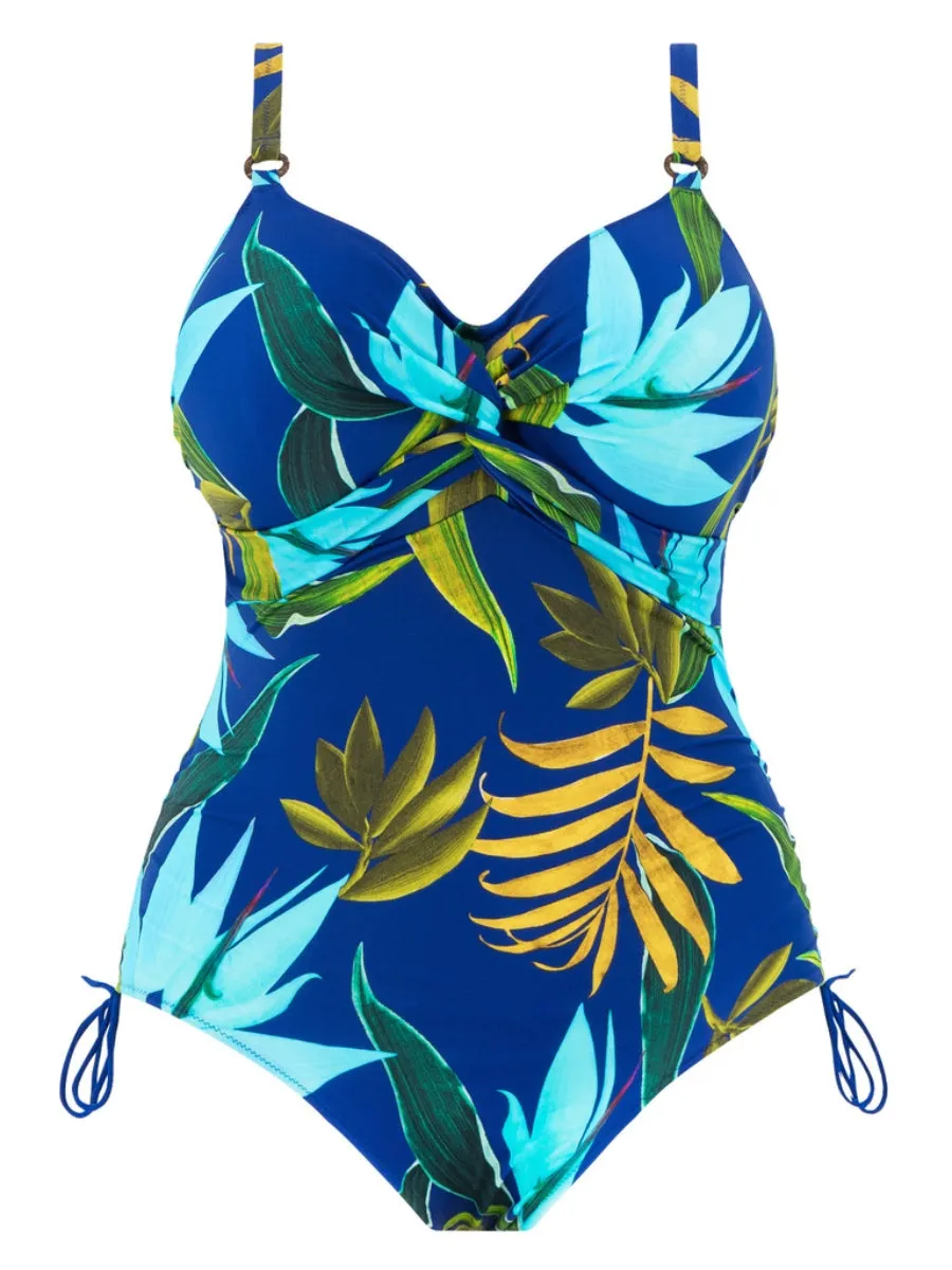 Pichola Twist Front Swimsuit - Tropical Blue