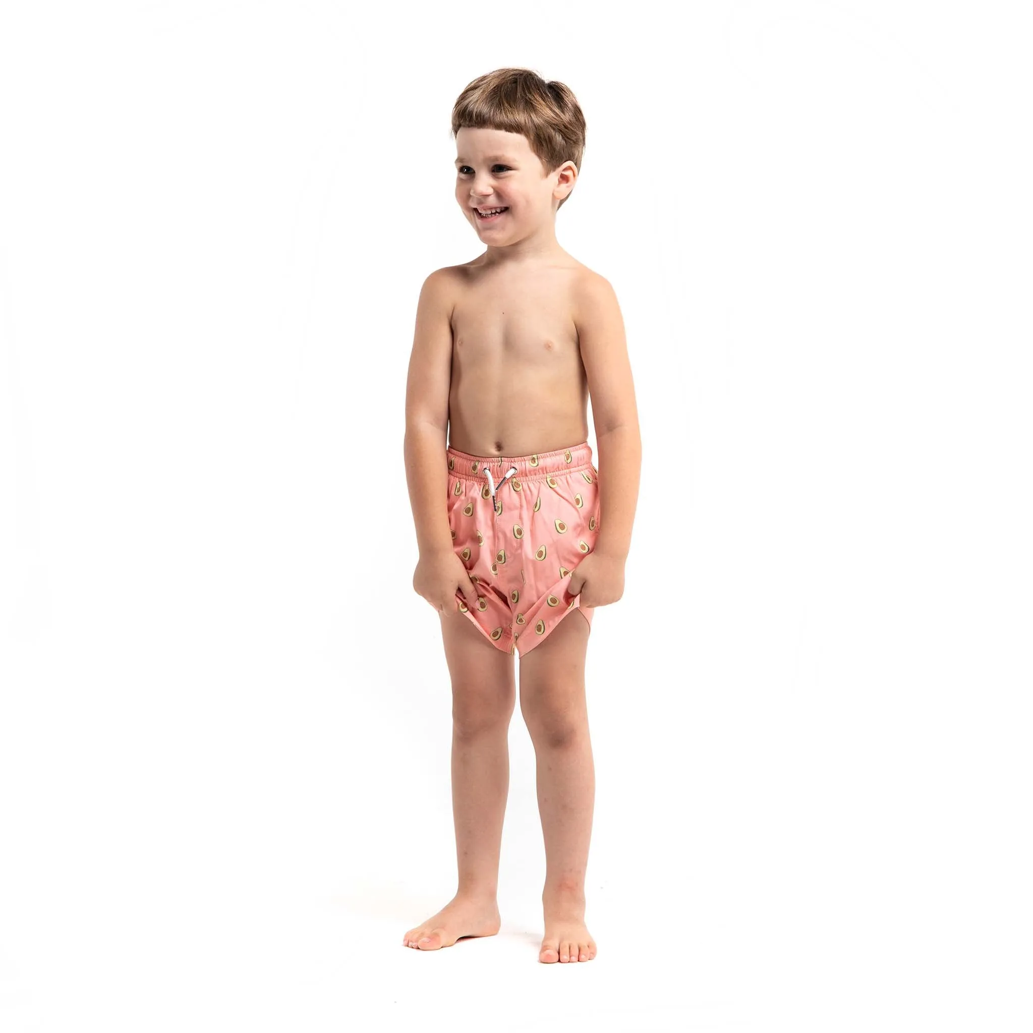 Pink Avocado - Kids Swim Trunks