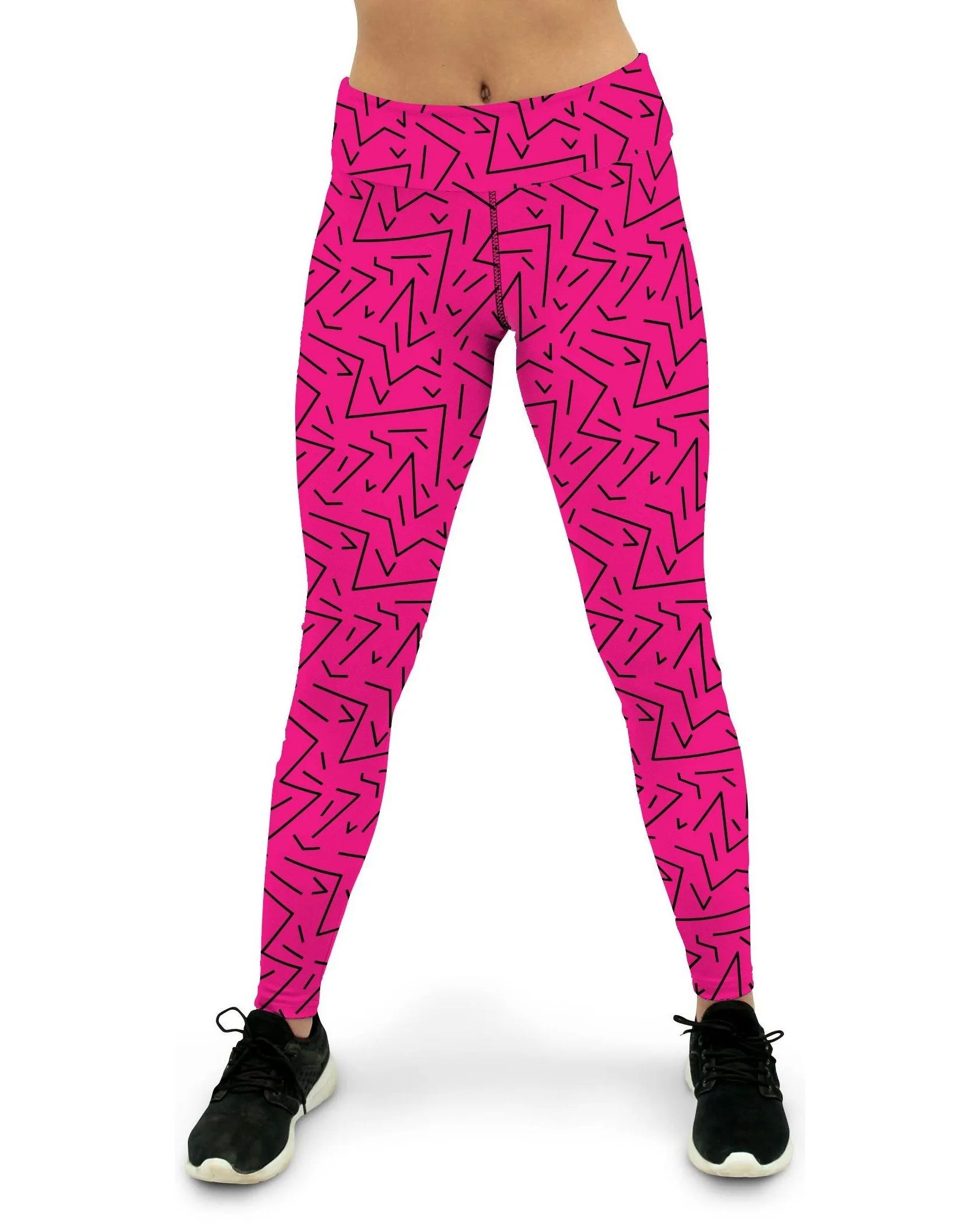 Pink Black Line Yoga Pants