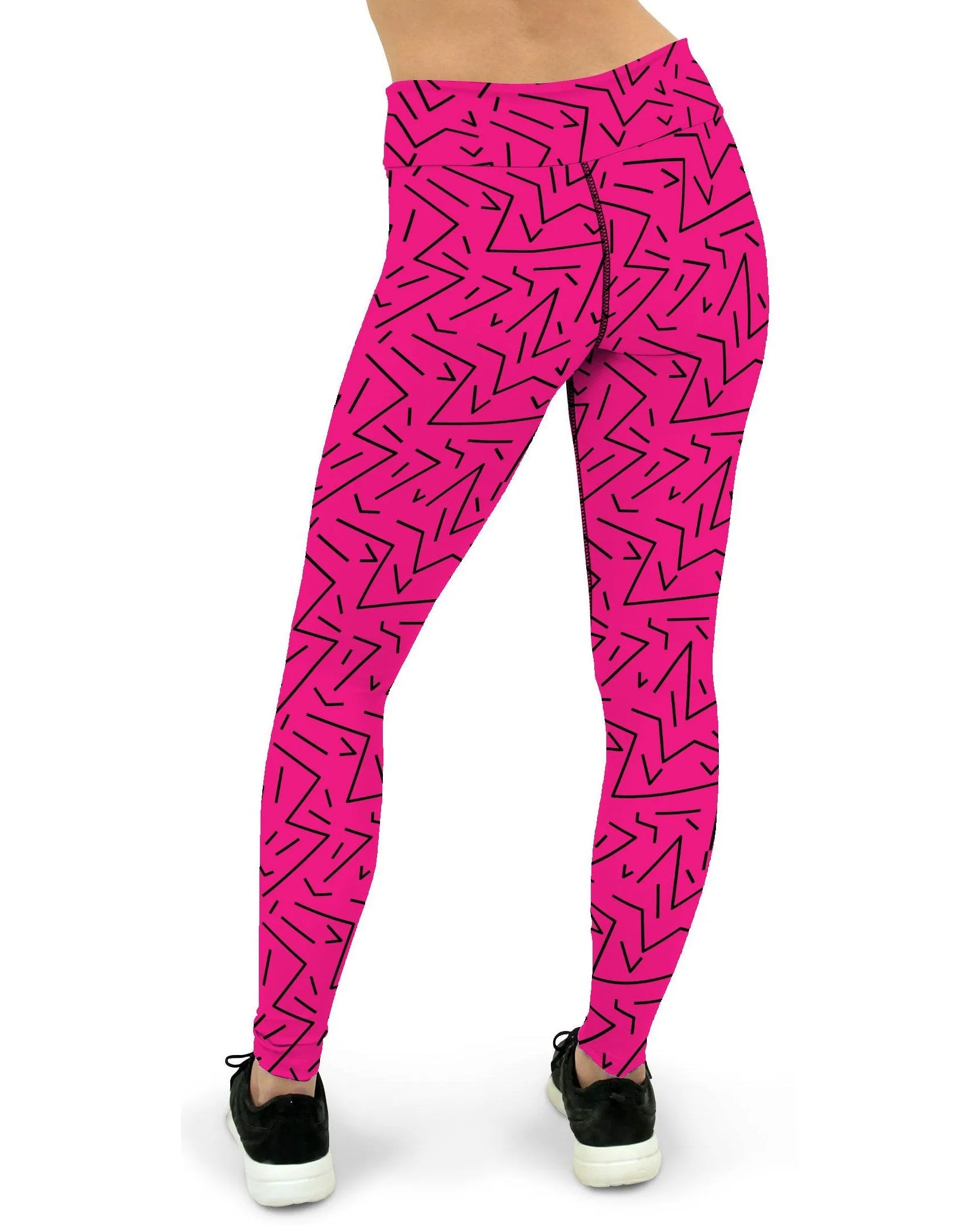 Pink Black Line Yoga Pants