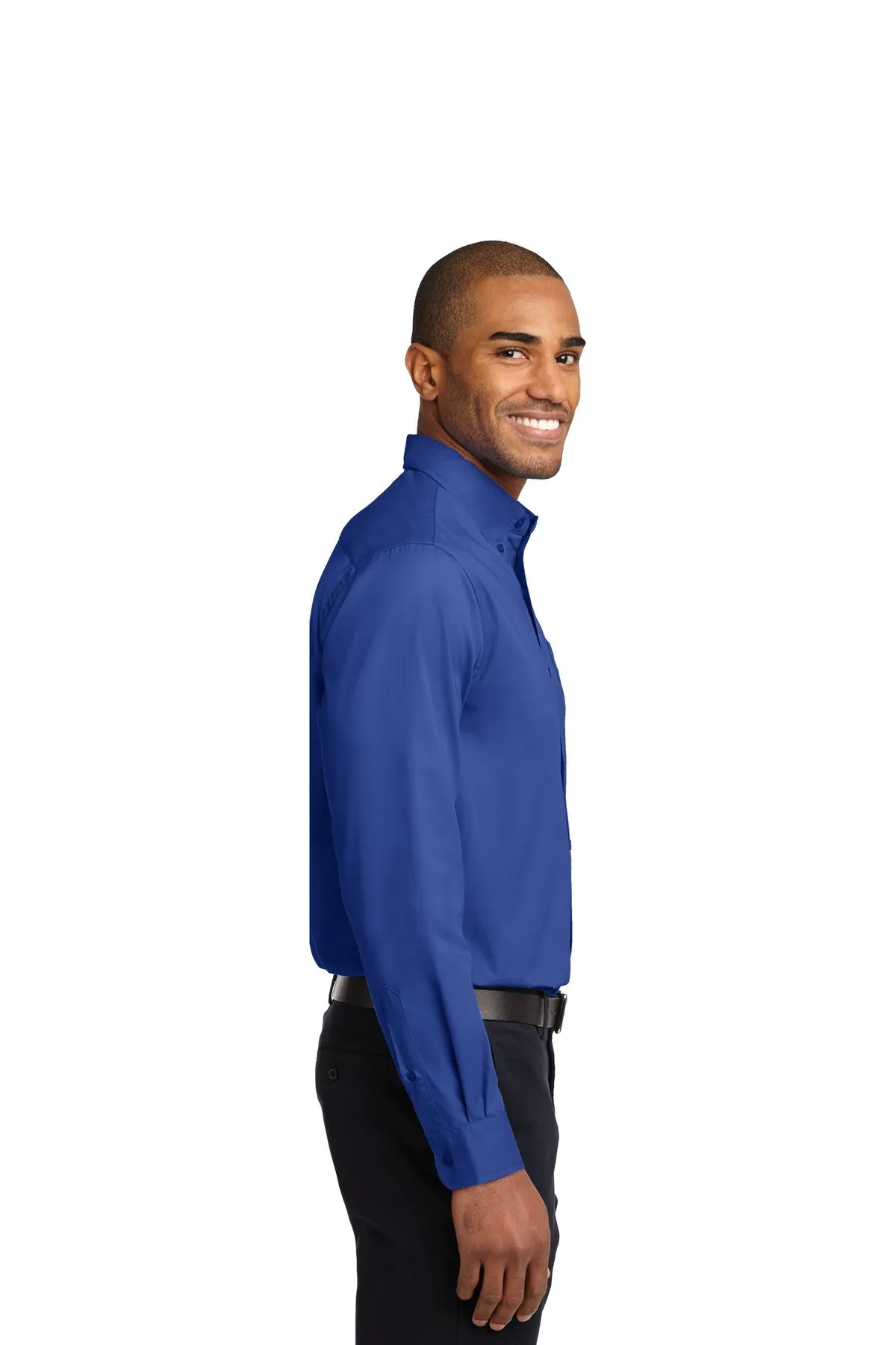 Port Authority Tall Custom Easy Care Shirts, Royal/ Classic Navy