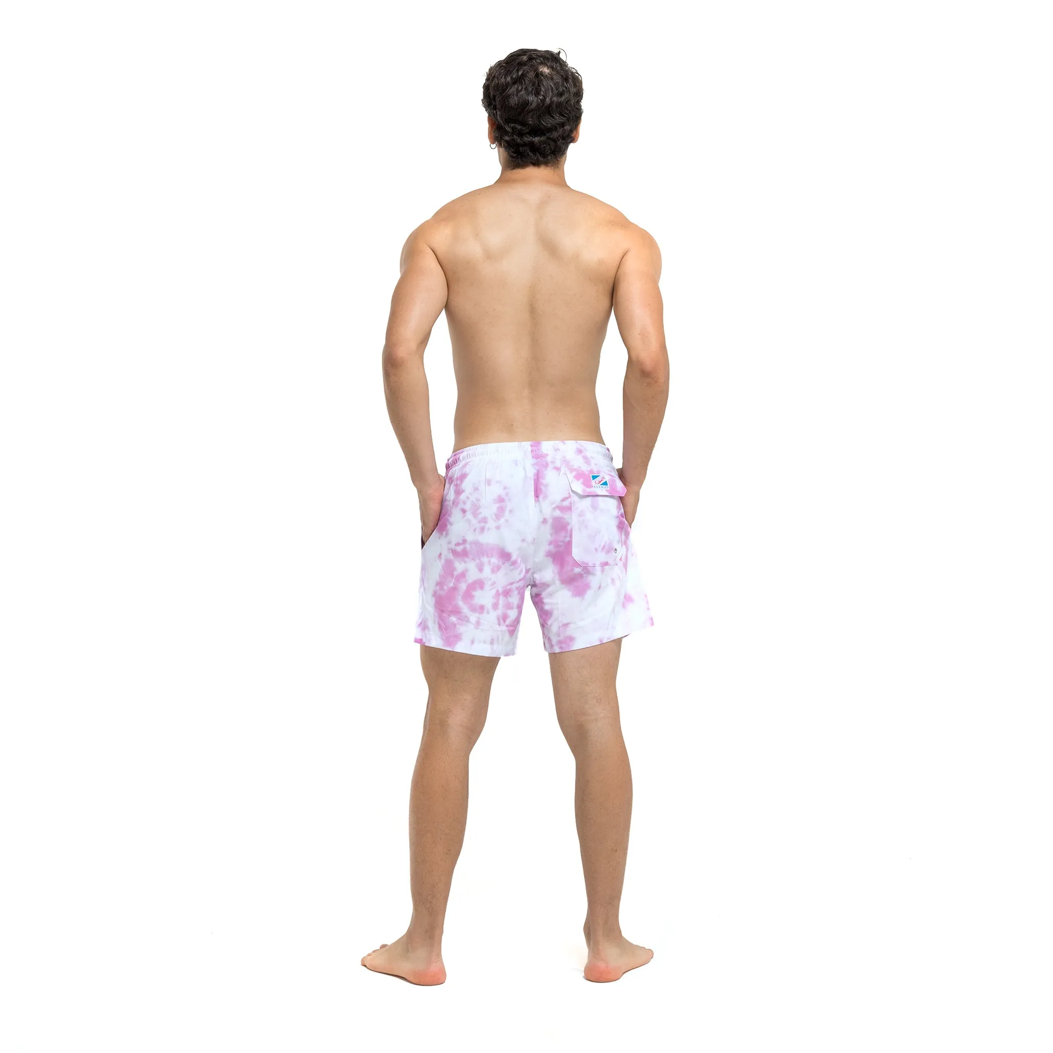 Purple Tie Dye - 5" Swim Trunks