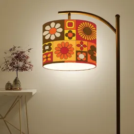 Retro 70s Floor Lamp, Mid Mod Flower Power Arc MCM Home Decor Office, Livingroom Bedroom Lighting