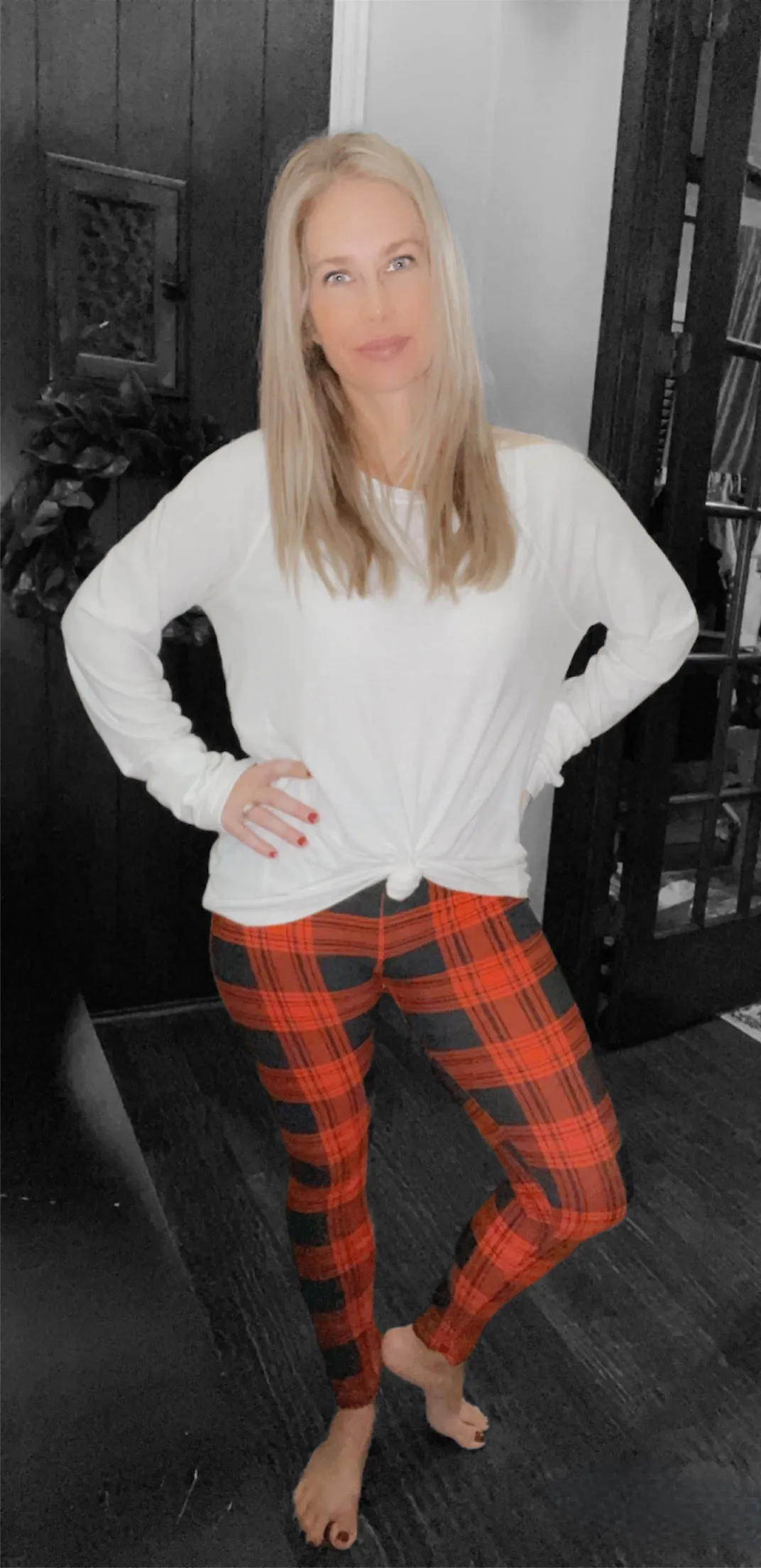 Sleigh It Buffalo Plaid Leggings