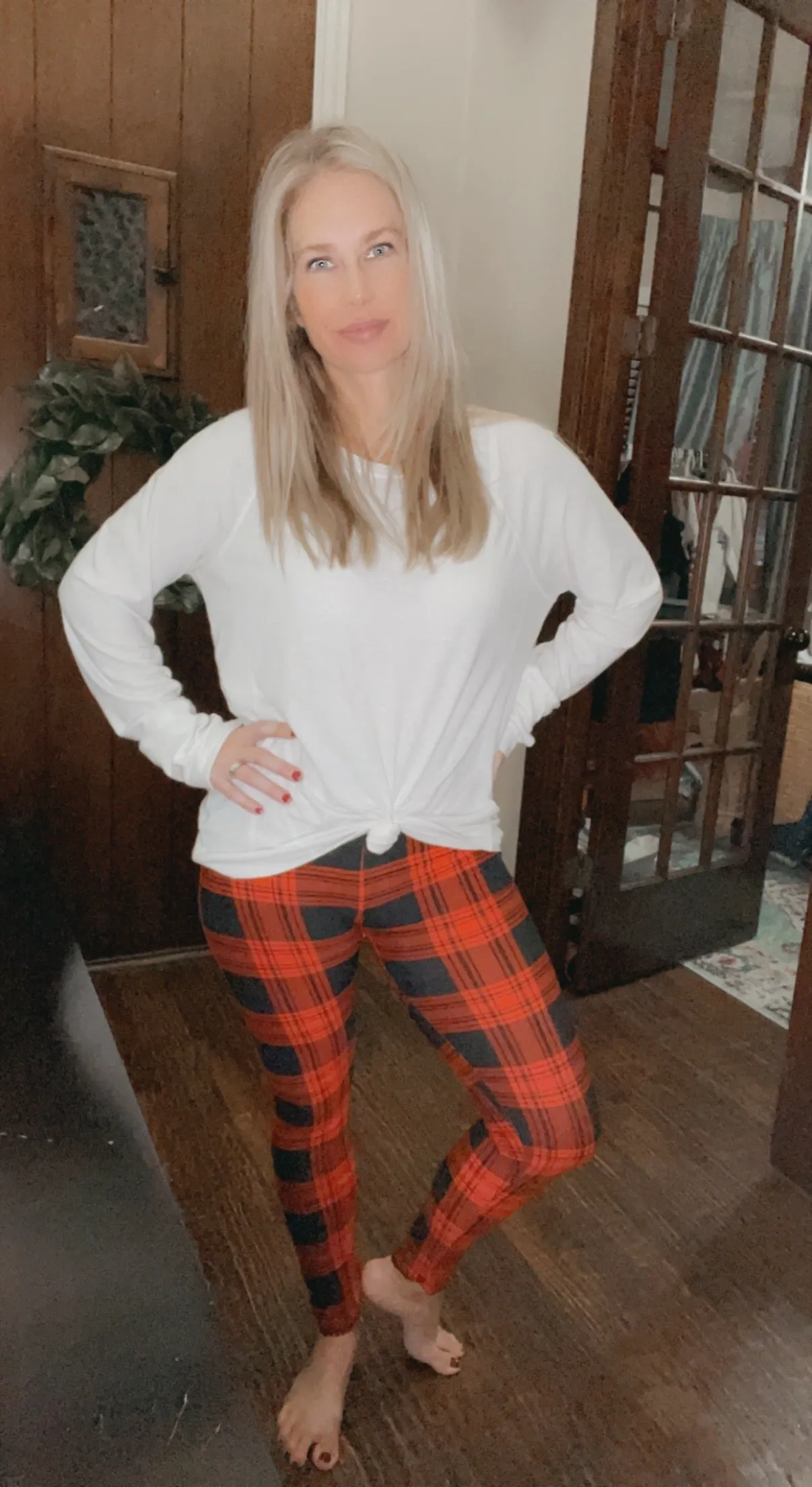 Sleigh It Buffalo Plaid Leggings