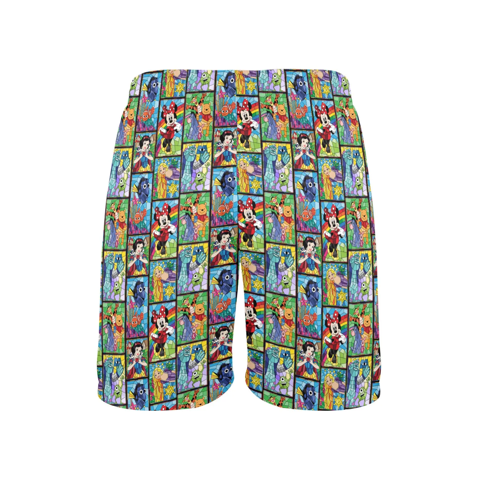 Stained Glass Characters Men's Swim Trunks Swimsuit