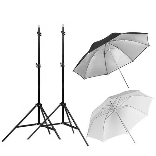 Standard Off Camera Flash (OCF) Double Umbrella with tilt mount Kit for Speedlites (Speedlite Excluded)