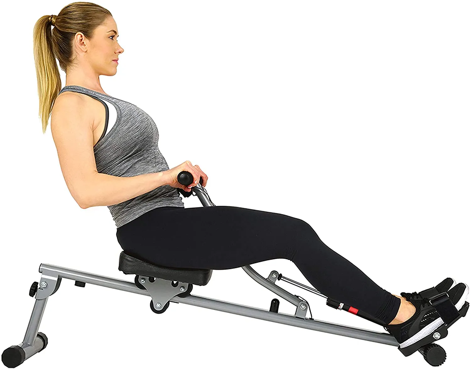 Sunny Health & Fitness SF-RW1205 Rowing Machine Rower with 12 Level Adjustable Resistance, Digital Monitor and 220 LB Max Weight