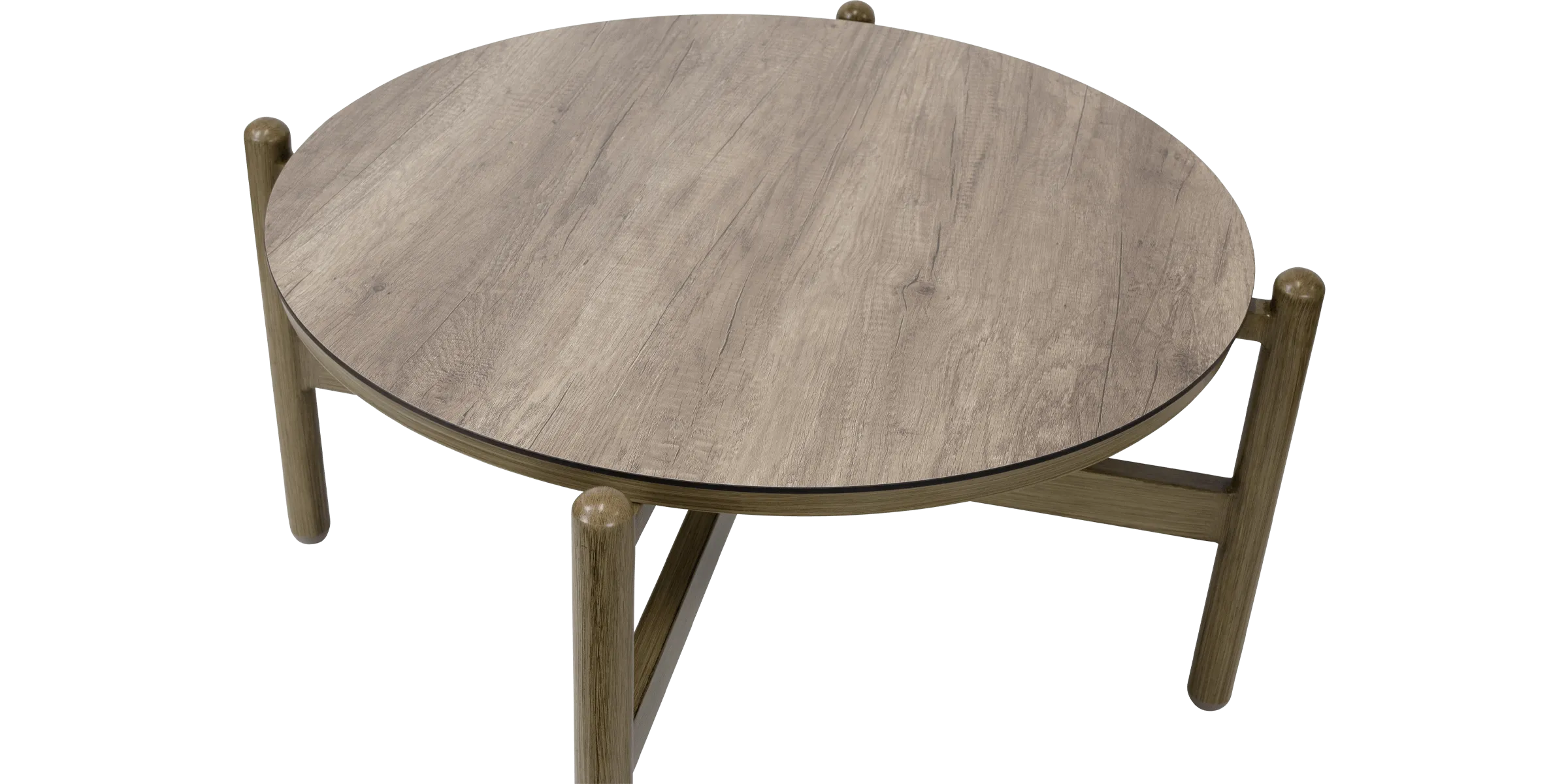 Tahiti Round Coffee Table with HPL Top and Aluminium Frame