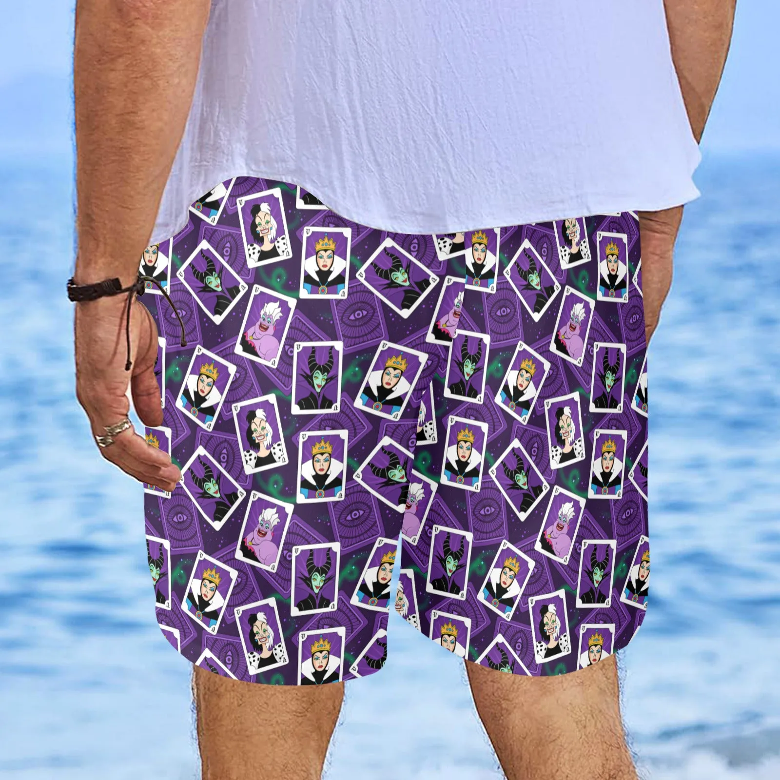 Villain Cards Men's Swim Trunks Swimsuit