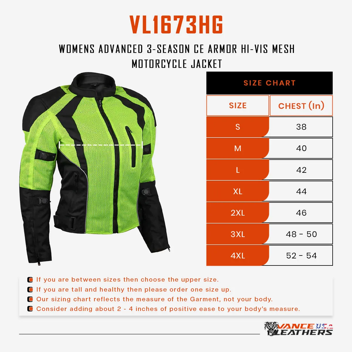 Womens Advanced 3-Season CE Armor Hi-Vis Mesh Motorcycle Jacket