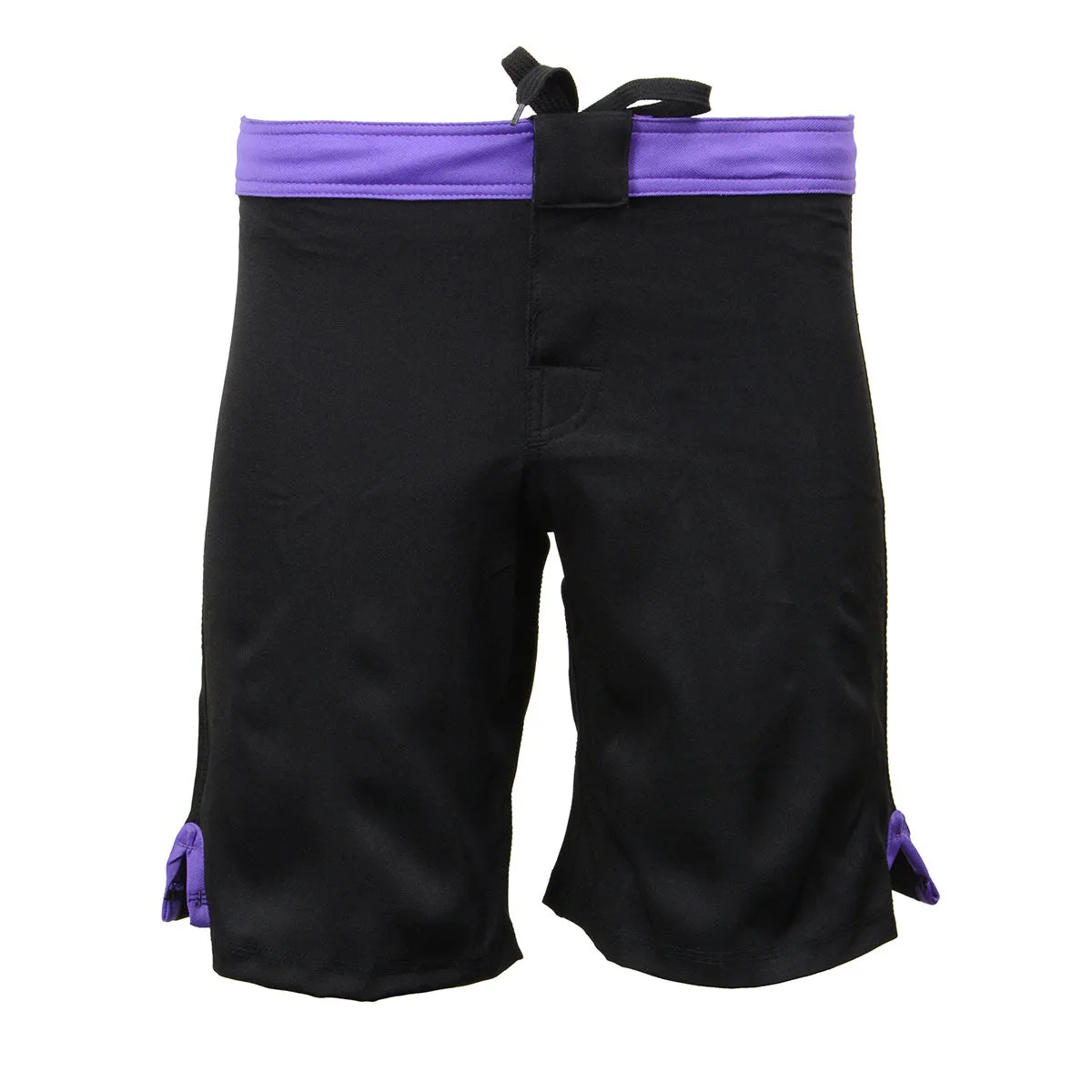 X-Fitness XFM7004 Men's Black and Purple MMA Fight Shorts - BJJ, No Gi, Grappling, Jiu Jitsu Combat