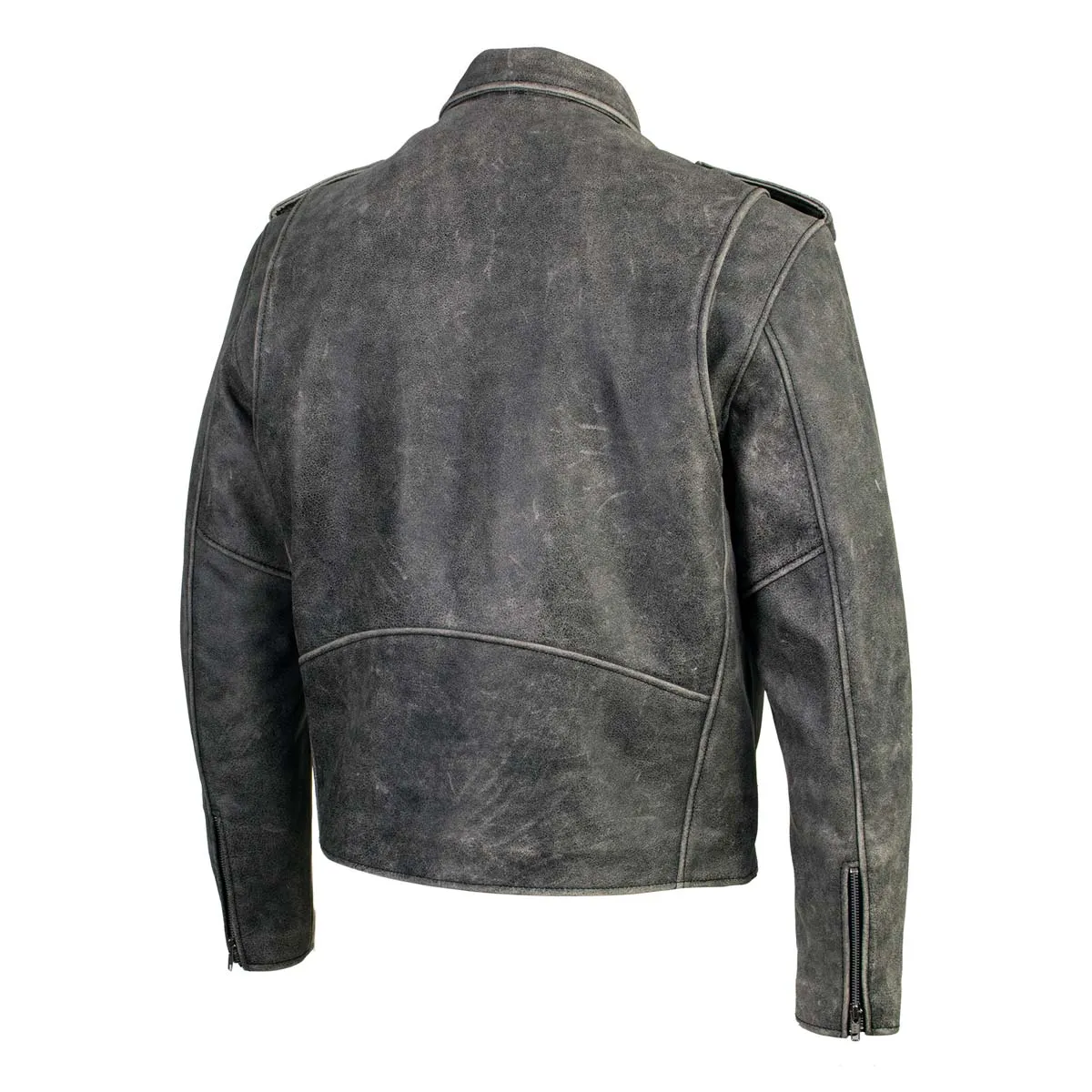 Xelement B7149 Men's 'Sliver' Distressed Gray Classic Motorcycle