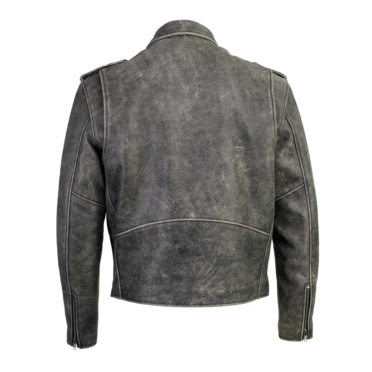 Xelement B7149 Men's 'Sliver' Distressed Gray Classic Motorcycle